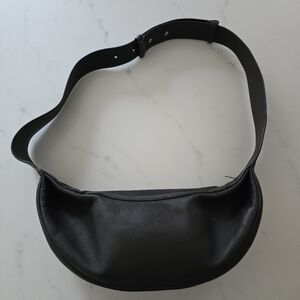 COS Dark Brown Swing Crossbody Leather Bag